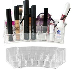 Vanity Organizer Clear Jewelry Makeup Cosmetic 19 Compartment Holder Storage